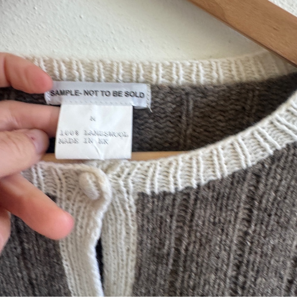 Vintage Folk Art 100% Lambswool Cardigan Sweater Sample New Without Tags L - Picture 3 of 9
